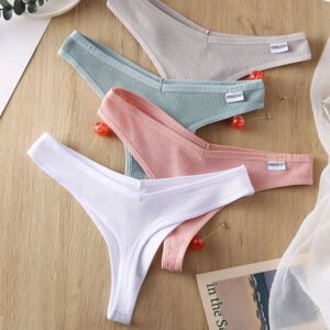 Women's Solid Color Summer G-Strings Set - Image 4